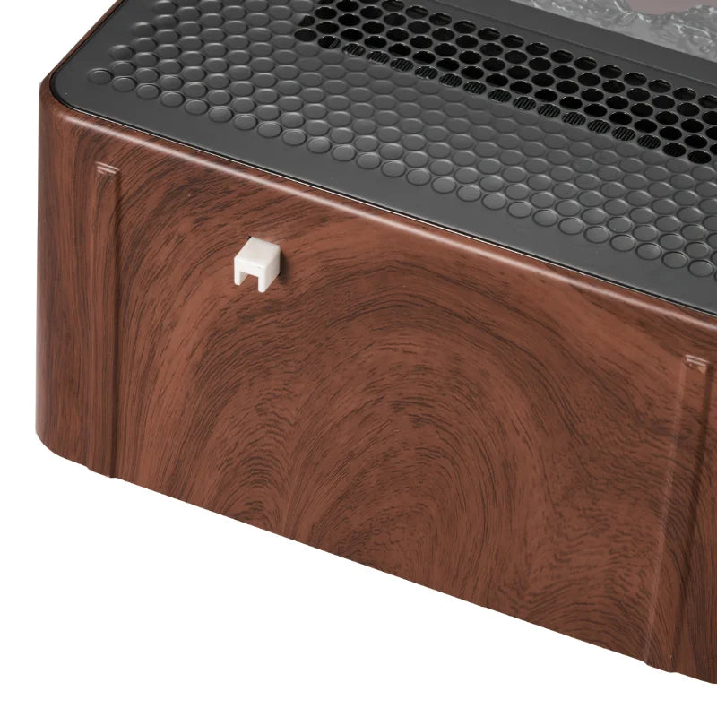 Freestanding Ceramic 1500W Portable Electric Fireplace, Dark Walnut ShopOnlyDeal