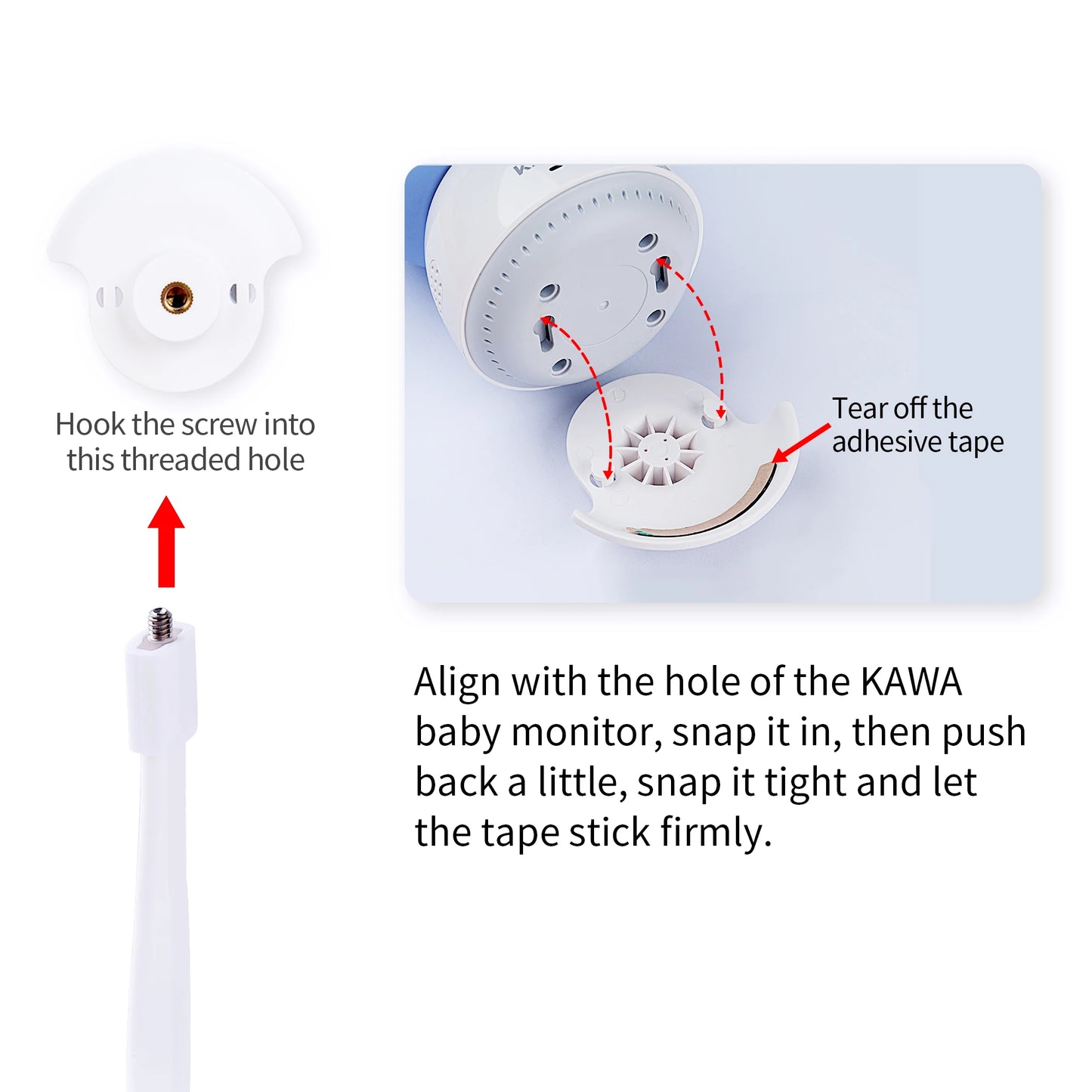 Baby Monitor Mount with Base Combo Attaches to Crib Frames (Only include the crib stand and base, not include the camera) ShopOnlyDeal