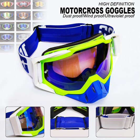 New Men's Motocross Goggles | Anti-Fog Enduro Motorcycle Glasses | Dirt Bike MX MTB Riding Sunglasses with HD Mirrored Lens ShopOnlyDeal