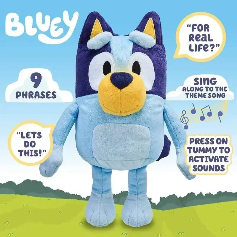 New A Family Of Bluey Talking Plush Bingo Dog Music Plush Toys Bluey Anime Figure Cute Animal Sing Dog Doll Christmas Gifts Kids ShopOnlyDeal