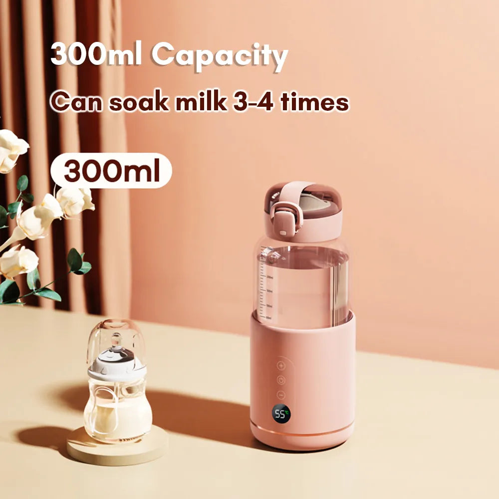 Portable Electric Baby Bottle Warmer USB Rechargeable 300ML Capacity Travel Camping Dissolve Formula Milk Instant Water Warmer ShopOnlyDeal