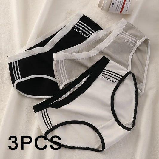 3PCS/set Seamless Cotton Panties Women's Sexy Female Underpants Mid Waist Underwear for Women Briefs Pantys Cozy SportsLingerie ShopOnlyDeal