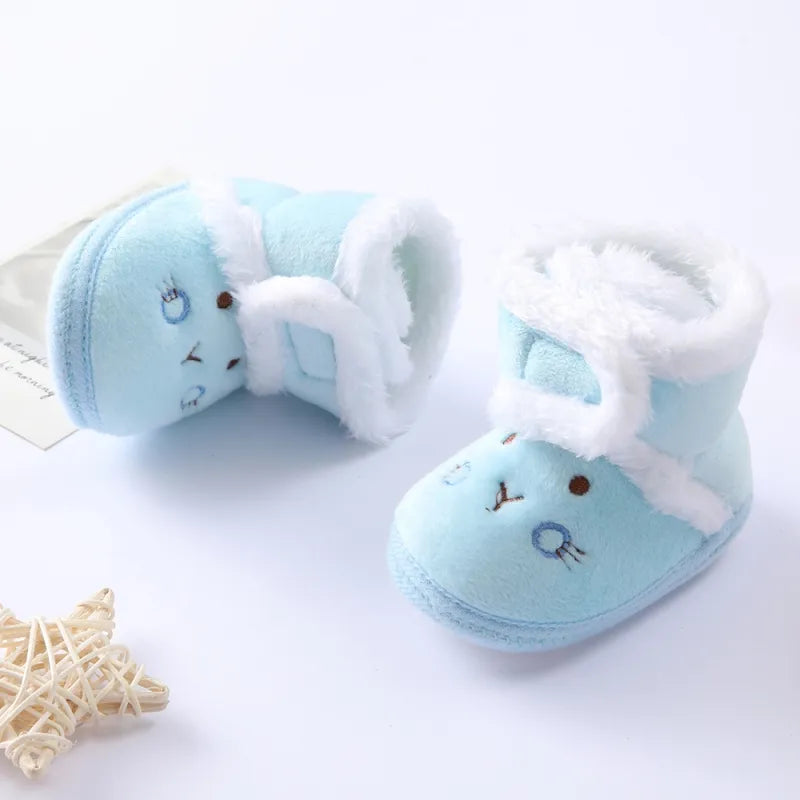 Autumn Winter Warm Newborn Boots - 1 Year Baby Girls and Boys Shoes, Toddler Soft Sole Fur Snow Boots for 0-18M ShopOnlyDeal