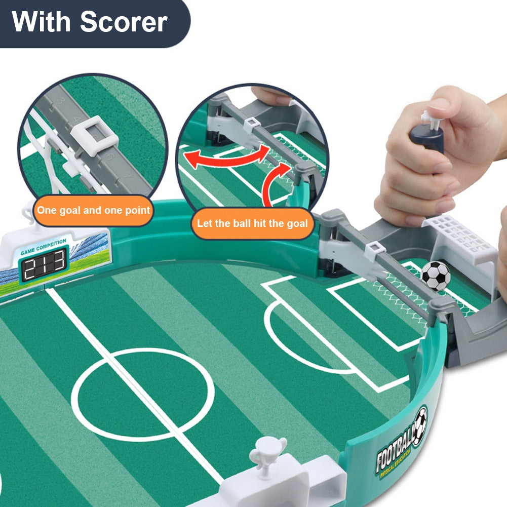 Table Football Board Game Match with 10 Balls Parent-child Interactive Toys Mini Desktop Play Ball Soccer Toys Competitive Games ShopOnlyDeal