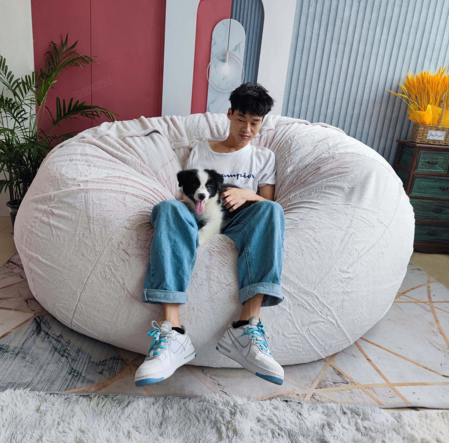 Giant Bean Bag Sofa Bed Pouf - (NO FILLER) Big XXL Beanbag Chair Seat Puff Ottoman Couch Futon, Relax Lounge Furniture ShopOnlyDeal