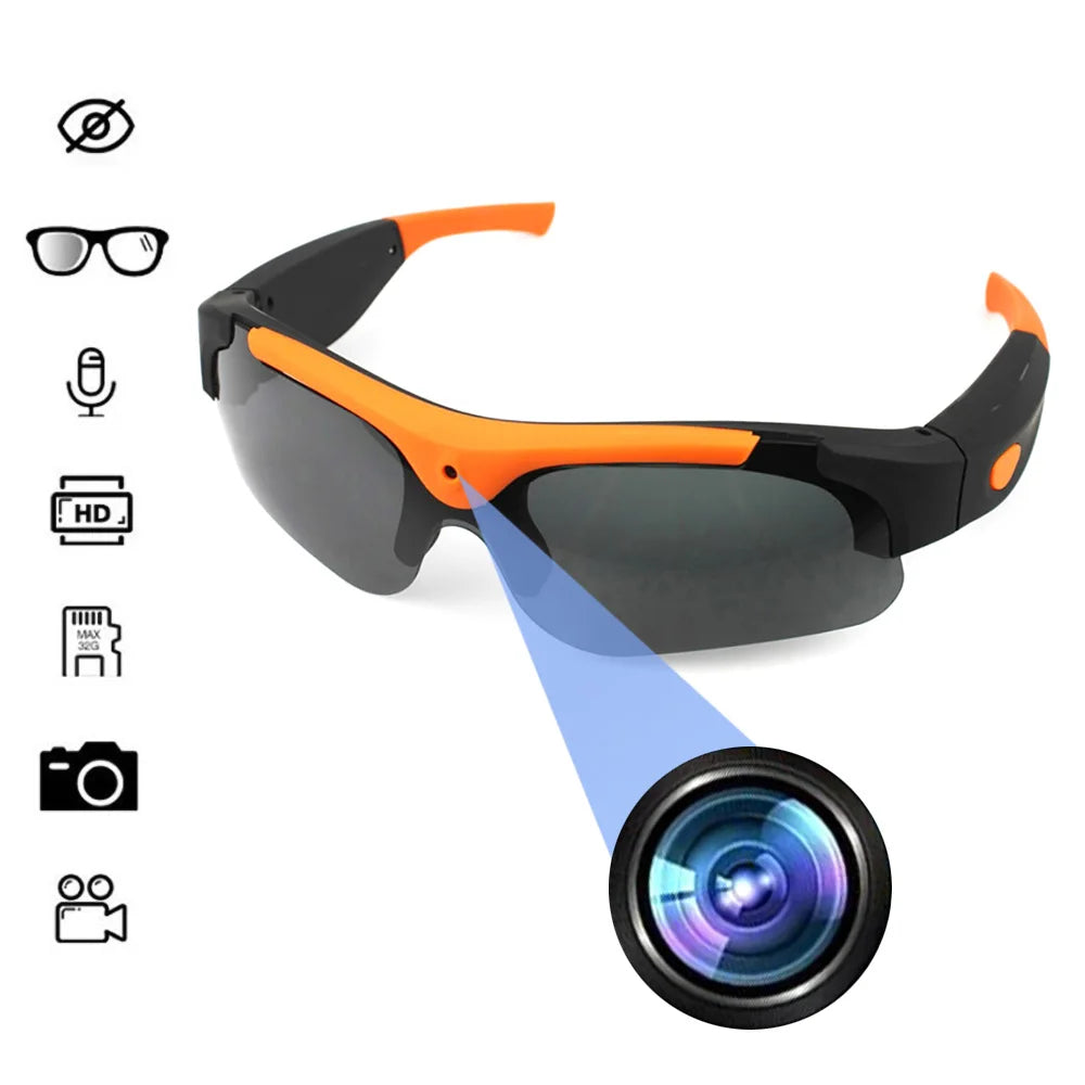 Outdoor Smart Glasses with Mini Camera - Wearable Audio-Video Recorder for Sports, Driving, and Security ShopOnlyDeal