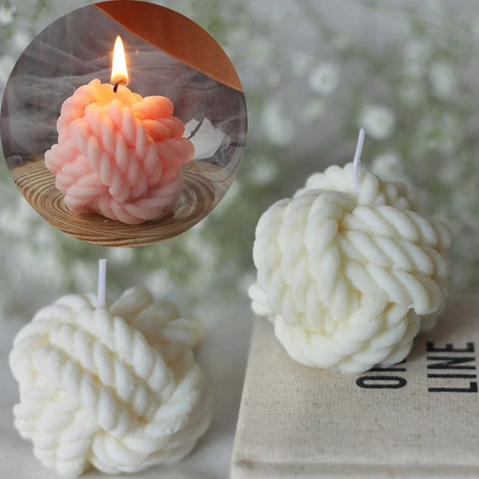 Wool Knot Creative Candle Handmade Candle Handcraft Home Decoration Wedding Gift Handmade Aromatherapy Scented ShopOnlyDeal