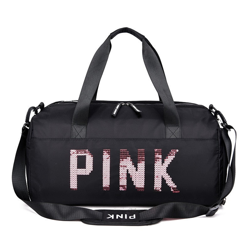 Pink Duffle Bag Gym Bag Women Shoe Compartment Waterproof Sport Bags for Fitness Training Bolsa Sac De Sport Travel Bag ShopOnlyDeal