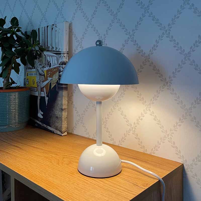 Nordic Table Lamp Bud Light Nordic Simple Creative LED Study Desk Lights Bedroom Bedside Home Decor Night Lamps Macaron Mushroom Light ShopOnlyDeal