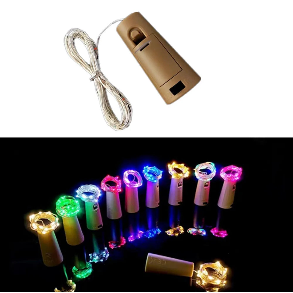 LED Wine Bottle Lights with Cork | 1/2/3M Fairy Mini String Lights | Liquor Bottle Crafts & Party Wedding Decoration ShopOnlyDeal