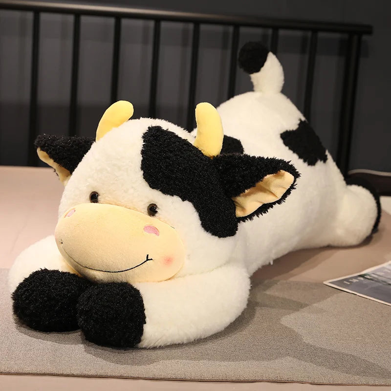 Milk Cow Kawaii Toy Hot 1pc 90cm/110cm Lovely Milk Cow Plush Toys Cartoon Stuffed Animal Cattle Dolls Sleeping Pillow For Baby Girls Birthday Gifts ShopOnlyDeal