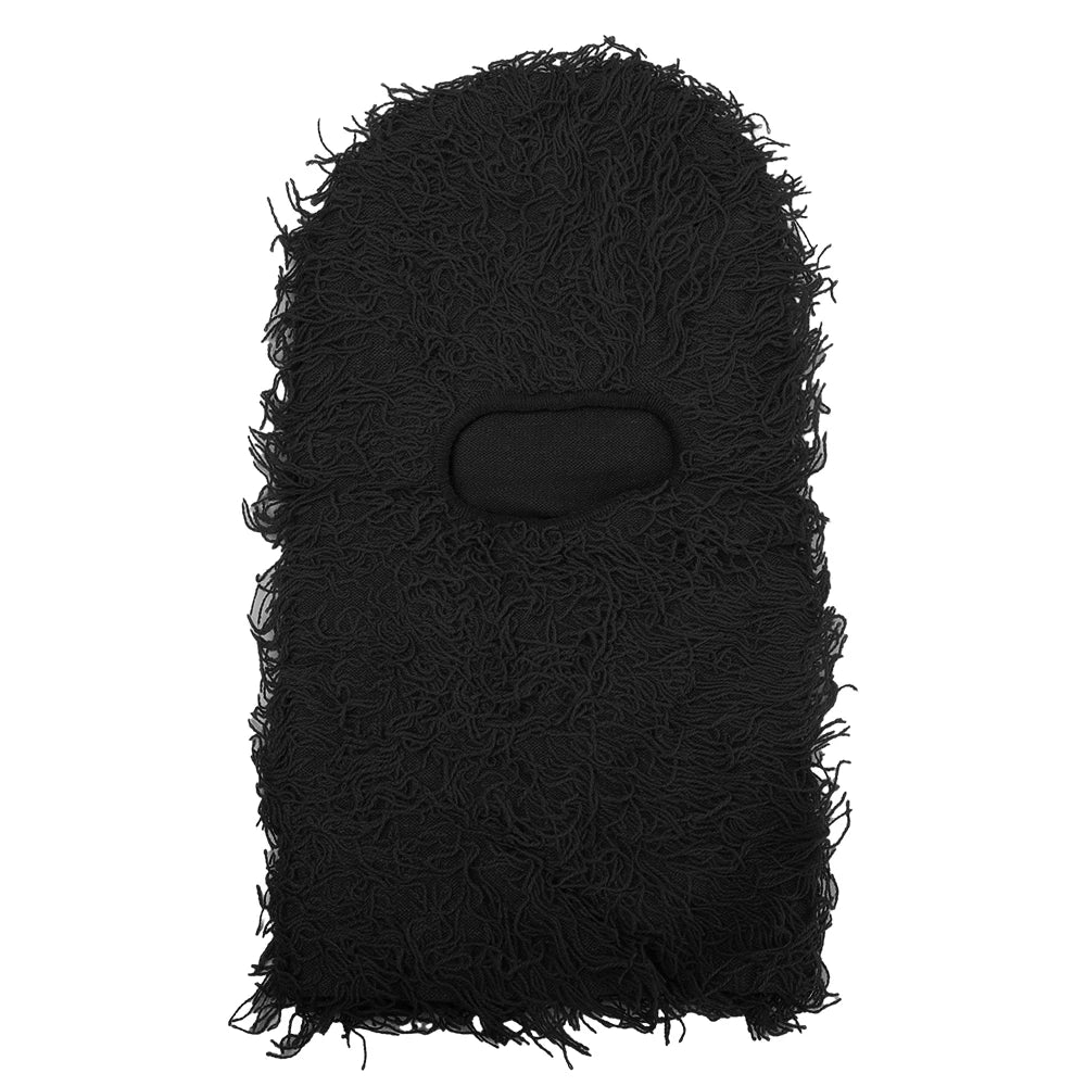 Hip Hop Balaclava Distressed Knitted Caps Full Face Ski Mask Women Outdoor Camouflage Fleece Fuzzy Ski Balaclava Beanies Men Hat ShopOnlyDeal