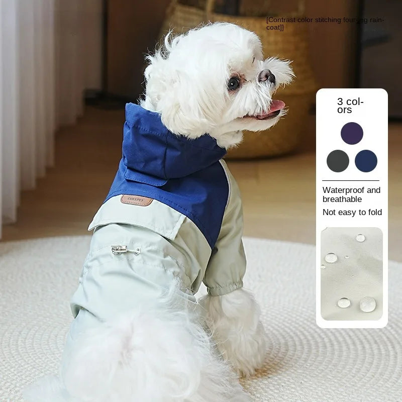 Pet raincoats Small and medium-sized dog clothing Teddy Bears four legged waterproof raincoats Charge coats raincoats Wholesale ShopOnlyDeal