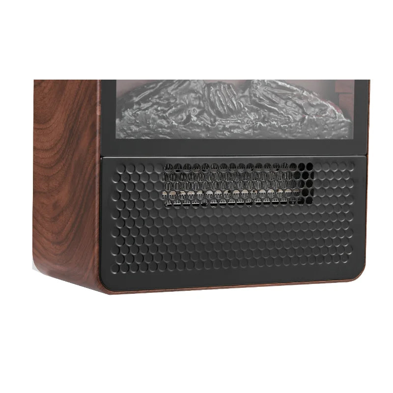 Freestanding Ceramic 1500W Portable Electric Fireplace, Dark Walnut ShopOnlyDeal