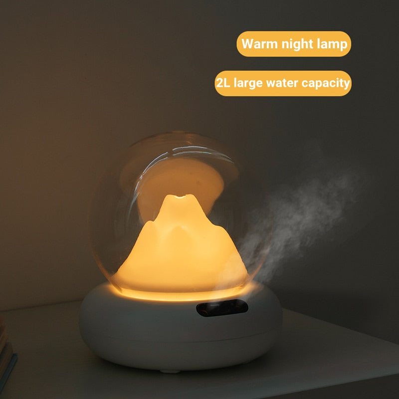 Volcano Humidifier Home Large Capacity Electric Double Spray Humidifier USB Aromatherapy Essential Oil Diffuser Ultrasonic Aroma Air Humidifiers ShopOnlyDeal