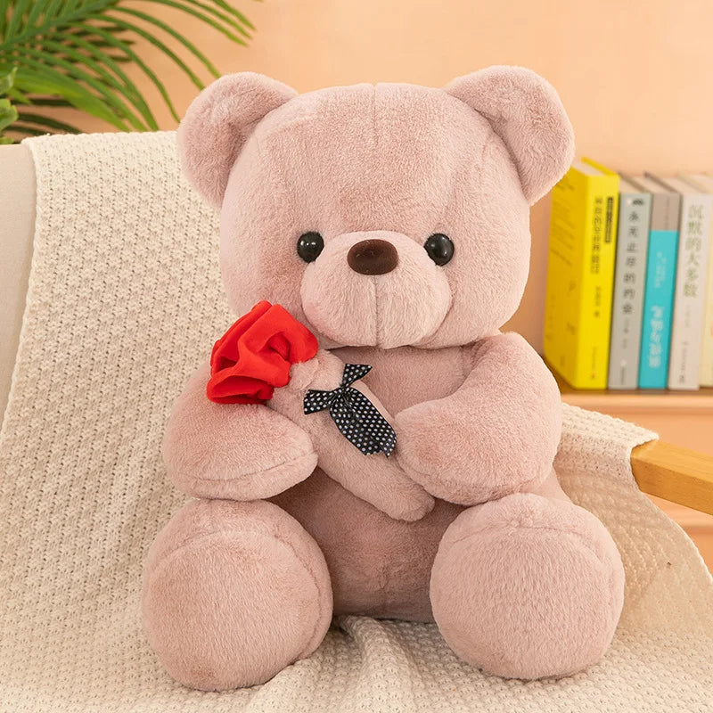 Valentine's Day roses teddy bear animal plush toys for girls teddy bear dolls ShopOnlyDeal