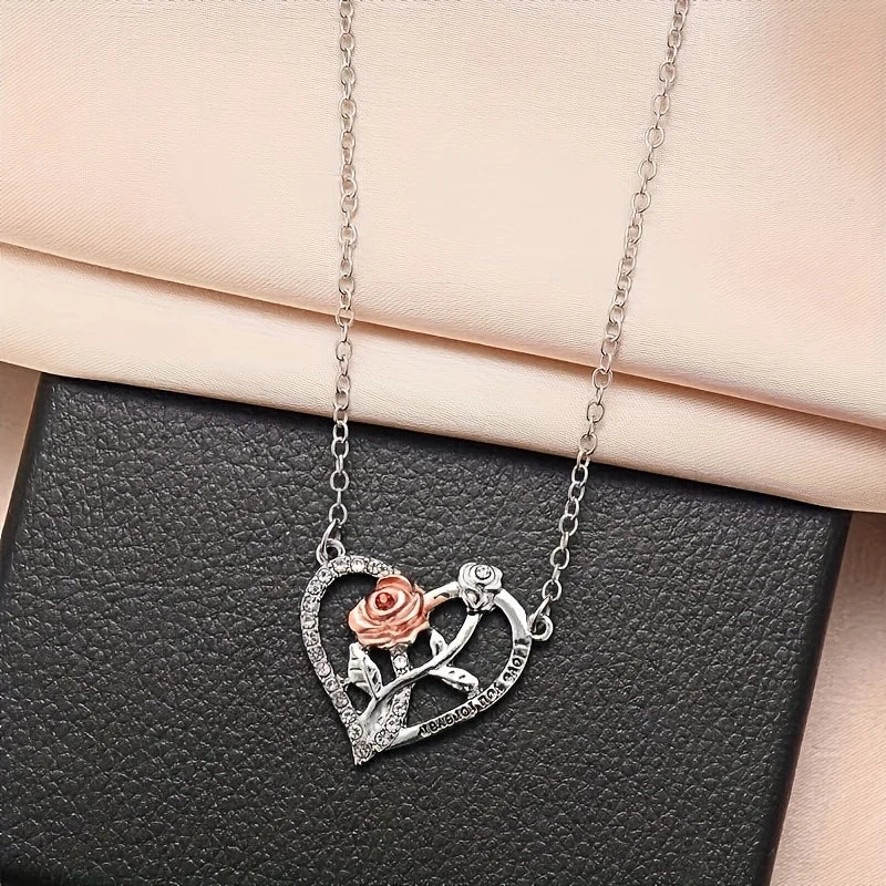 I Love You Forever Necklace - Rose Gift Box, Perfect for Girlfriend, Mother, Birthday, Christmas, Romantic Gift, 2023 New Fashion Jewelry 🌹💖🎁 ShopOnlyDeal