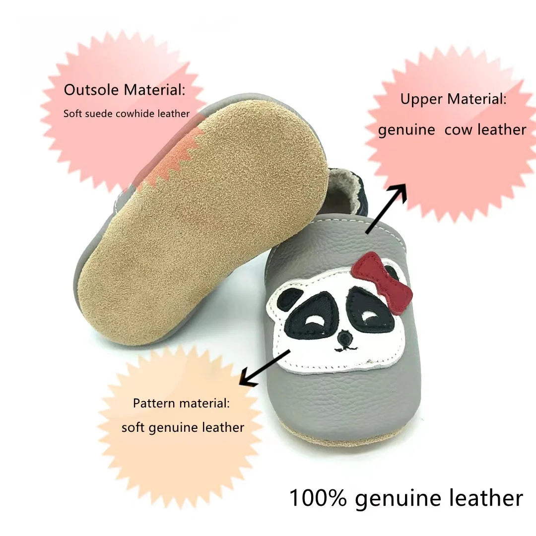 Baby Shoes Cow Leather Bebe Booties Soft Soles Non-Slip Footwear For Infant Toddler First Walkers Boys And Girls Slippers ShopOnlyDeal