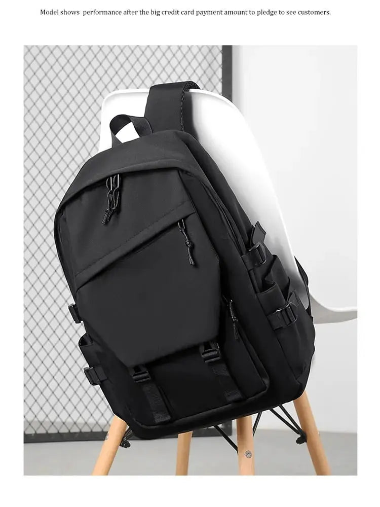 Fashionable and Functional 15 Inch Polyester Waterproof Men's Backpack - Perfect for Students and Professionals ShopOnlyDeal