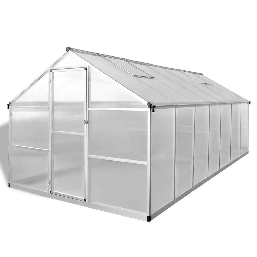 Aluminum Greenhouse Polycarbonate Walk-in Garden Greenhouse Kit with Adjustable Roof Vent ShopOnlyDeal