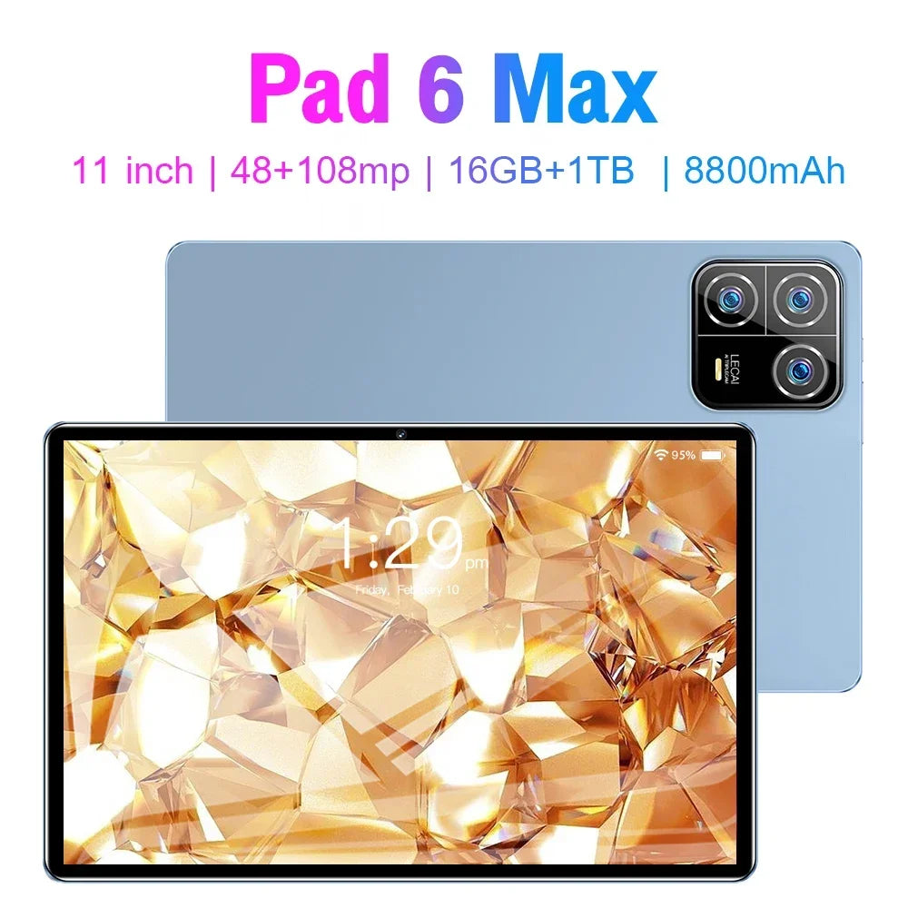 Original New Tablet PC Mi Pad 6 Max 16G+1TB Android13 Tablets 11.0inch 8800mAh Tablets Global 5G Dual SIM Card mi Pad 6 Pro ShopOnlyDeal