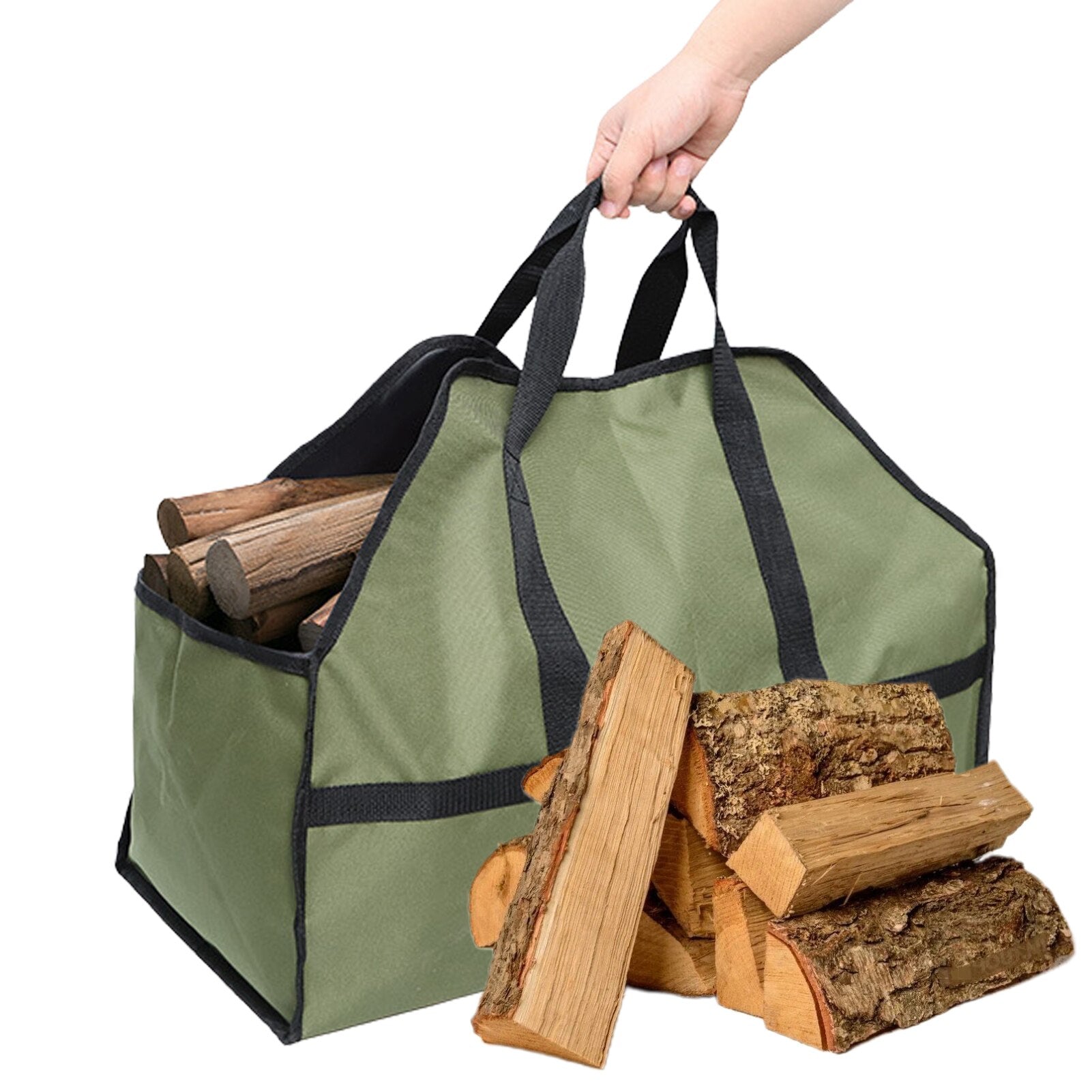 Wood Carrying Bag Firewood Storage Bag Oxford Outdoor Camping Wood Log Carrier Match Bag Package Outdoor Tote Home Fireplace Supplies ShopOnlyDeal