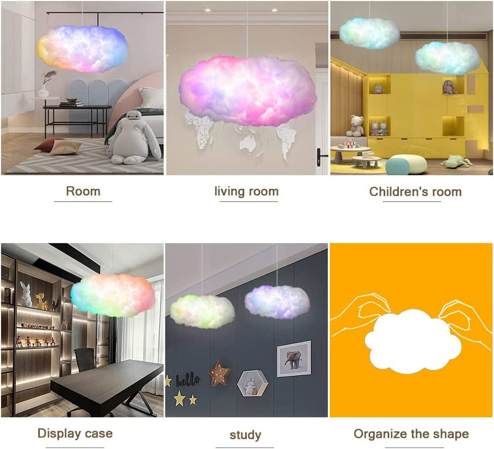 Cloud Light Smart Remote APP Thunder Cloud Light For E-sports Home Bedroom Decorations Atmosphere Lamp 3D Big Lightning ShopOnlyDeal