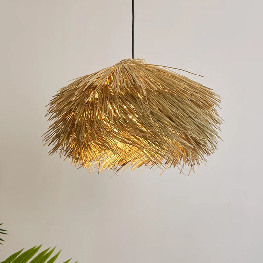 Shop Bar Grass  Hanging Lamp for Ceiling Japan Living Room Pendant Lights Wabi-sabi Chandelier Loft Room Decor Lustre LED ShopOnlyDeal