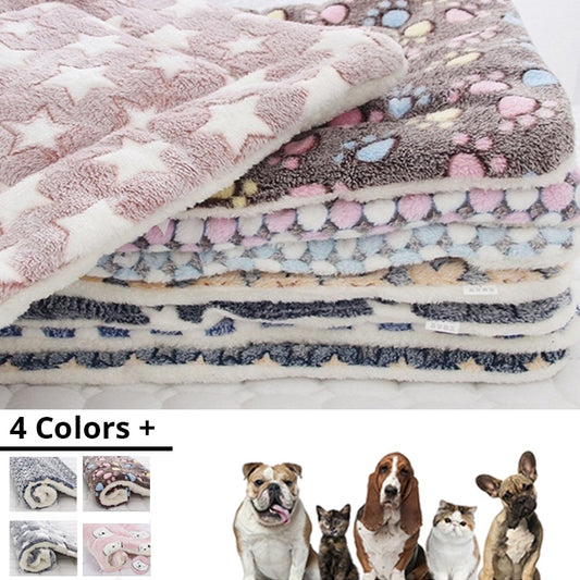 Pet Sleeping Mat Dog Bed Cat Bed Soft Hair Thickened Blanket Pad Fleece Home Washable Warm Bear Pattern Blanket Pet Supplies ShopOnlyDeal