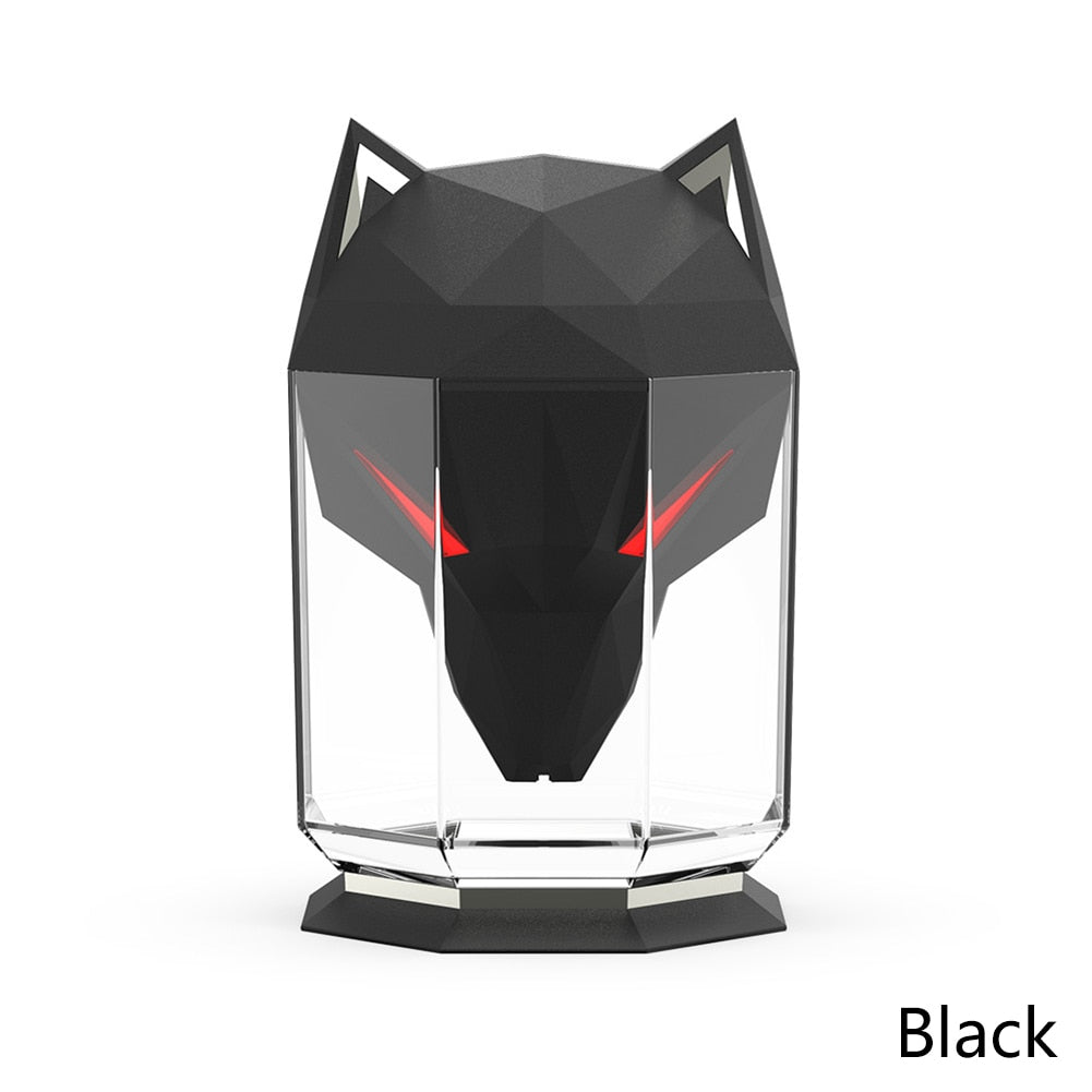 Wolf Head Humidifier 650ml USB Aromatherapy Oil Diffusers with Color Wolf Eye Night Light Air Humidificador 2022 NEW ShopOnlyDeal