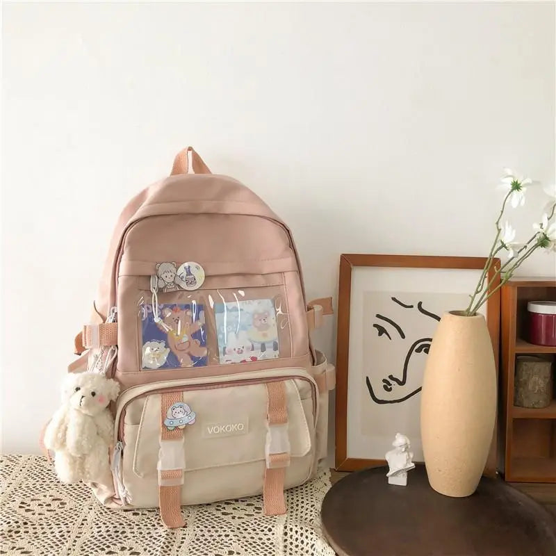 Kawaii Women Backpack Waterproof School Bag For Teenager Girl Student Bookbag Laptop Rucksack Cute Female Travel Bagpack Mochila ShopOnlyDeal