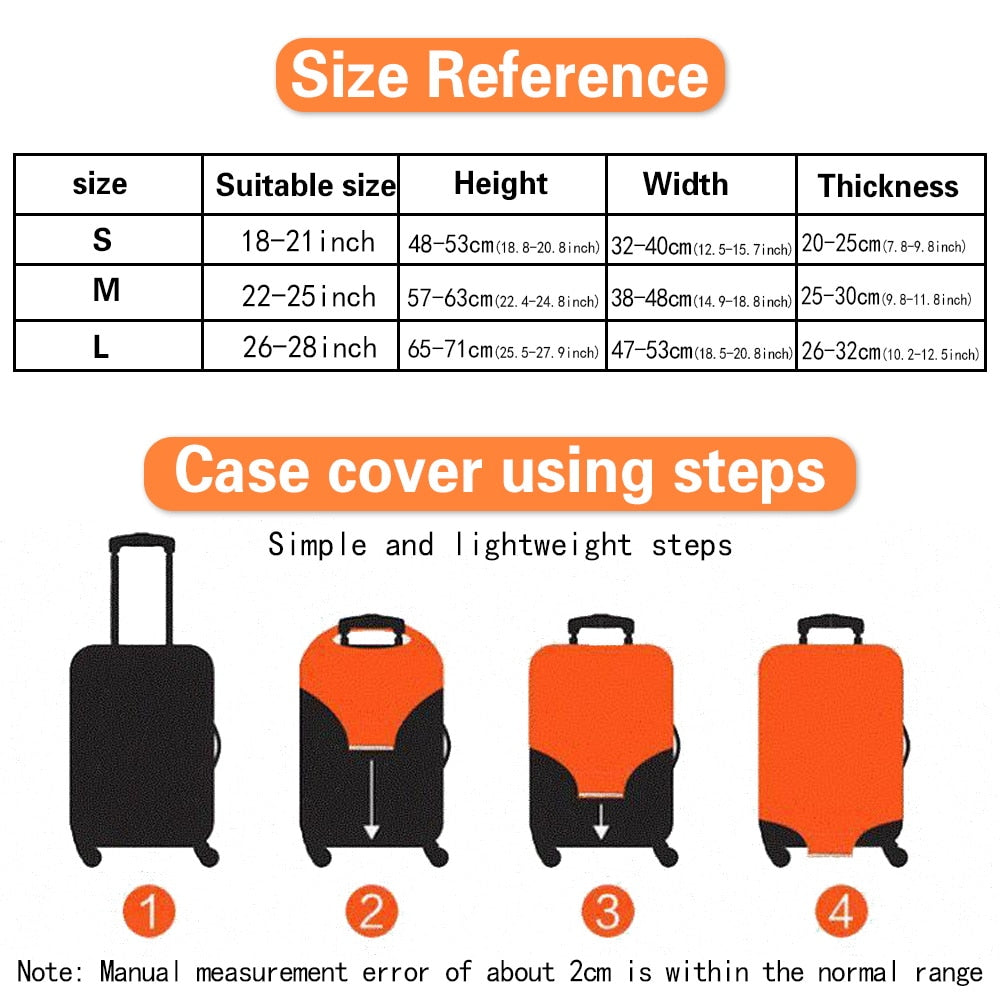 Travel Suitcase Dust Letter Luggage Protective Elastic Luggage Cover for 18-28 Inch Trolley Case Gold  Series Travel Accessories ShopOnlyDeal