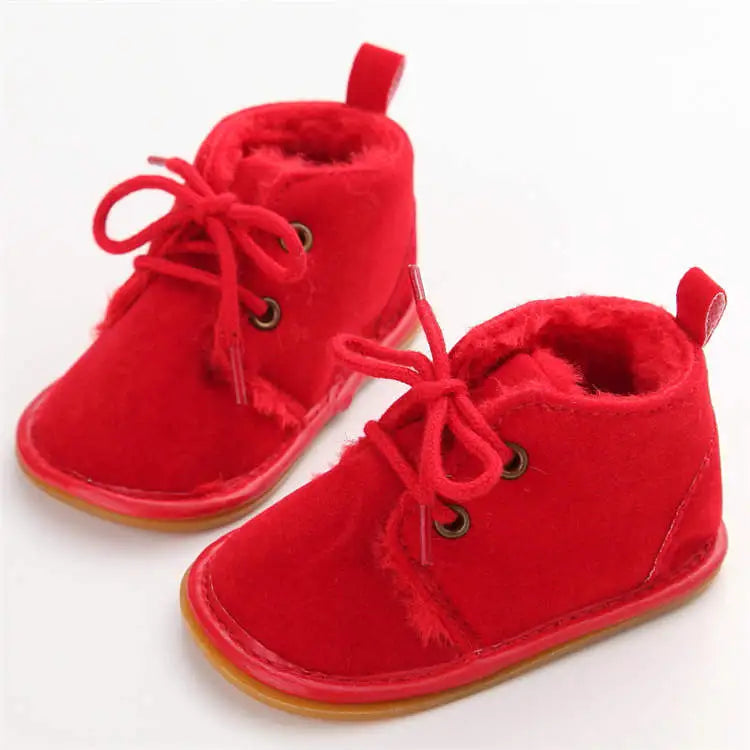 New Snow Baby Booties Shoes Baby Boy Girl Shoes Crib Shoes Winter Warm Cotton Anti-slip Sole Newborn Toddler First Walkers Shoes ShopOnlyDeal