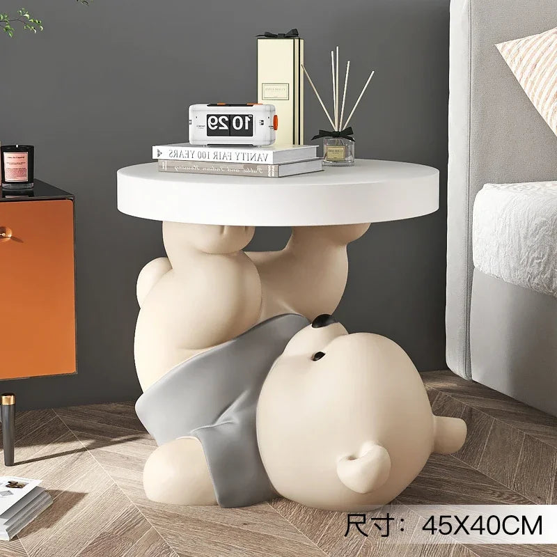 Vigorous Bear Statue Side Table Designer Simple Animal Free Shipping Coffee Tables Night Floor Basse De Salon Home Furniture ShopOnlyDeal