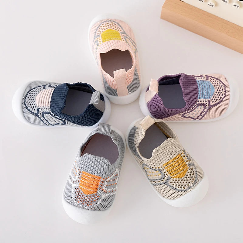 Children's New Toddler Shoes Explosion Spring and Fall Leisure with The Baby Board Shoes Soft Soles Stirrups Korean Flyknit Shoe ShopOnlyDeal