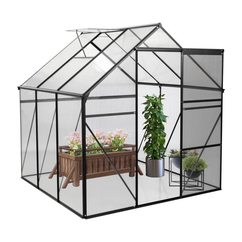 6 x 6 Foot Outdoor Garden Walk-In Greenhouse - Terrace Plant Breeding House, Windproof and Rainproof Courtyard Planting House ShopOnlyDeal