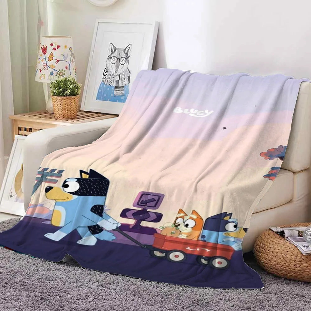 New Bluey Blankets And Throws Super Soft Thermal Indoor Outdoor Blanket For Living Room Bedroom Travel Wholesale Of Gifts Girl ShopOnlyDeal