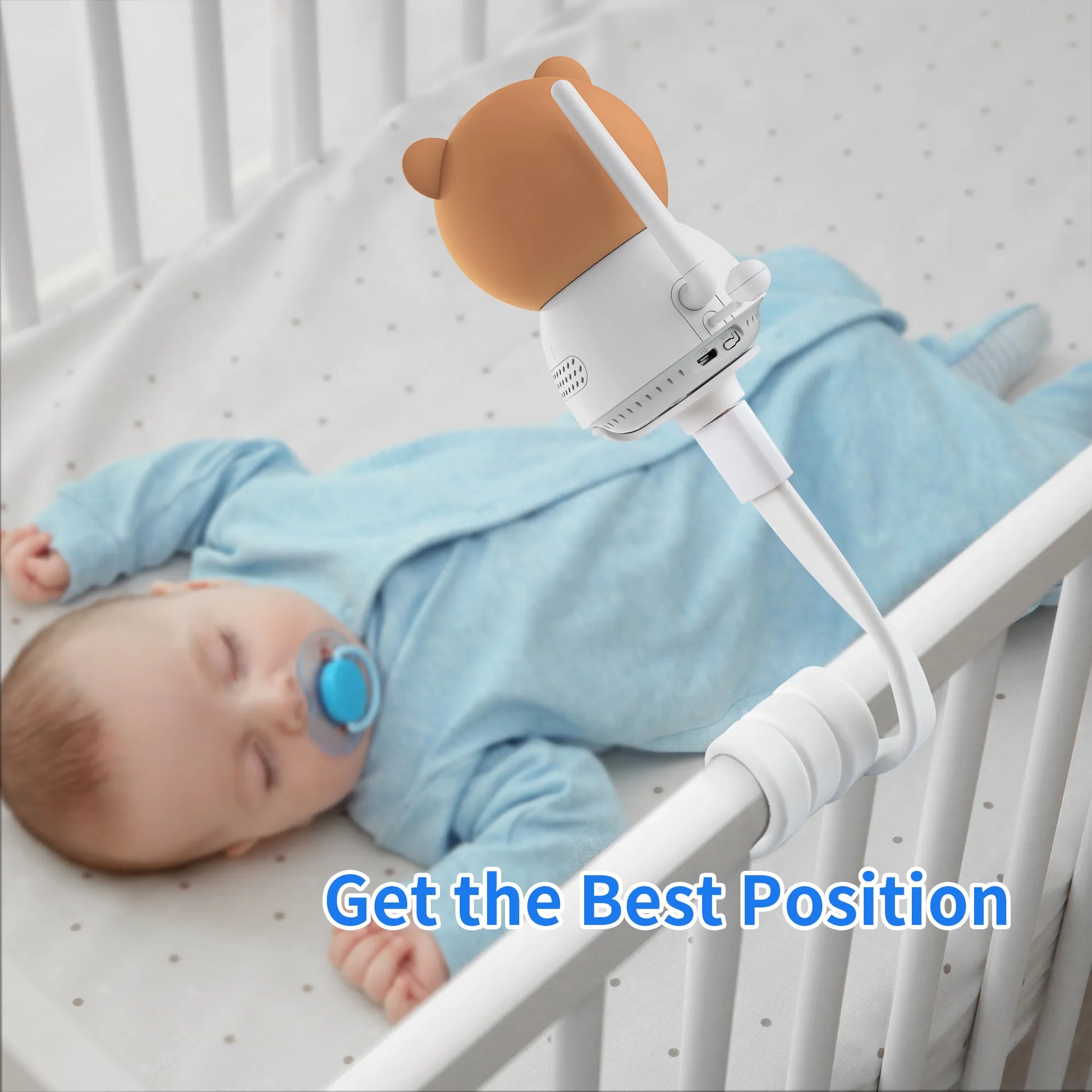 Baby Monitor Mount with Base Combo Attaches to Crib Frames (Only include the crib stand and base, not include the camera) ShopOnlyDeal