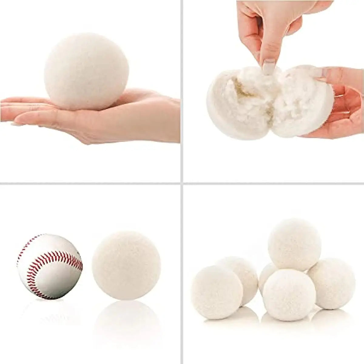 Nature Wool Dryer Balls Fabric Softener Ball for Sensitive Skin Reusable Softener Laundry Ball Home Washing Machine Accessories ShopOnlyDeal