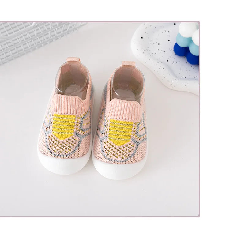 Children's New Toddler Shoes Explosion Spring and Fall Leisure with The Baby Board Shoes Soft Soles Stirrups Korean Flyknit Shoe ShopOnlyDeal