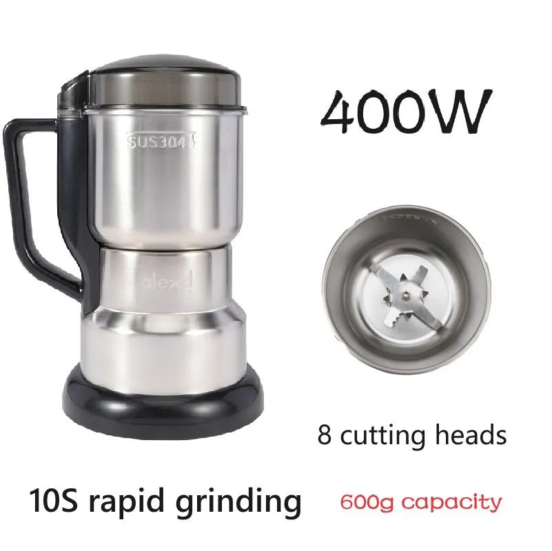 High Power Electric Coffee Grinder Kitchen Cereal Nuts Beans Spices Grains Grinder Machine Multifunctional Home Coffee Grinder ShopOnlyDeal