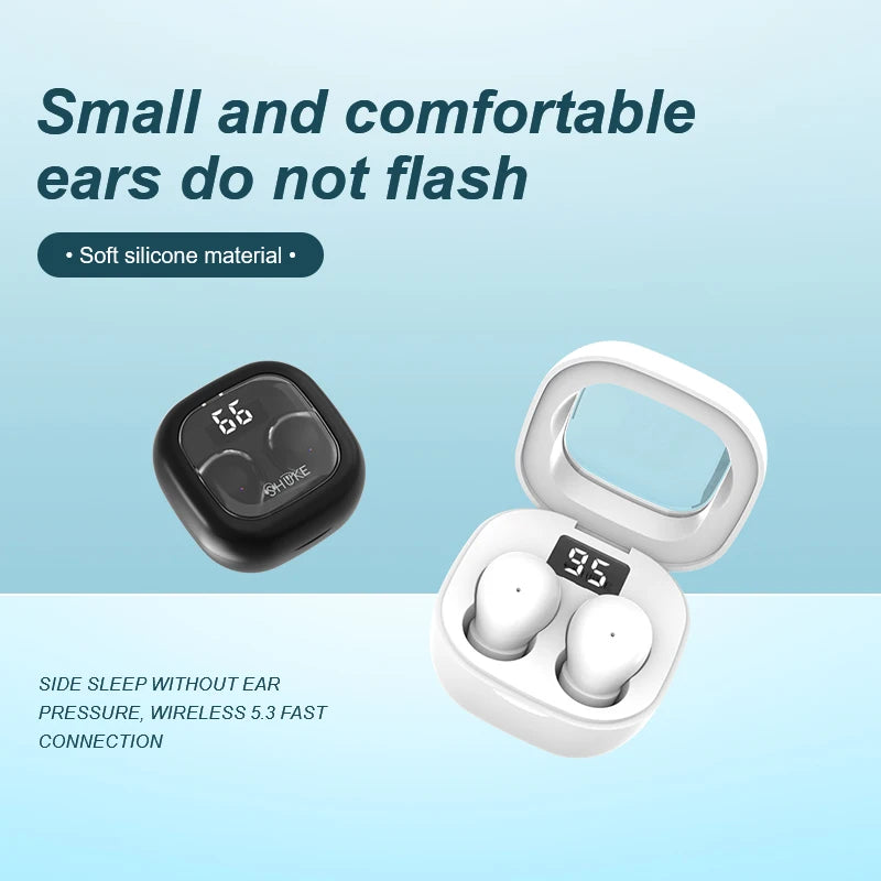 SK19 Wireless Bluetooth Headphones，TWS In-Ear Invisible Sleep Earbuds，With Mic Noise Cancelling Earphones,HIFI Music Headset ShopOnlyDeal