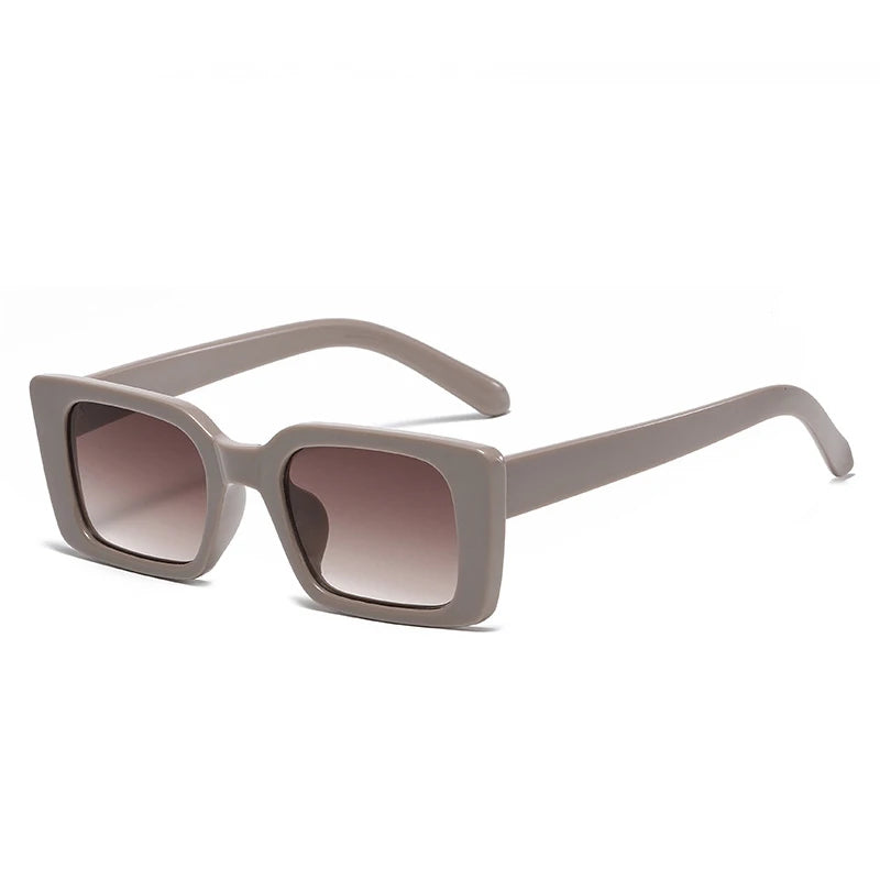 SO&EI Ins Popular Fashion Small Rectangle Sunglasses Women Retro Leopard Shades UV400 Men Trending Square Sun Glasses S&H Glasses Store