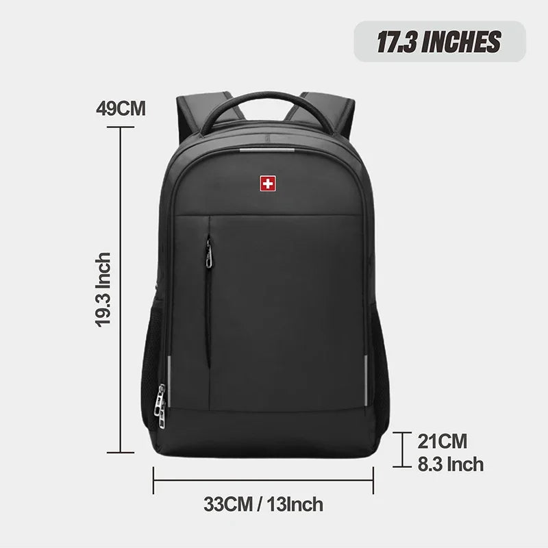 SWISS MILITARY Men Laptop Backpack 17 Inch Fashion Business Backpack School waterproof USB Large Capacity Bag mochilas Back Pack ShopOnlyDeal