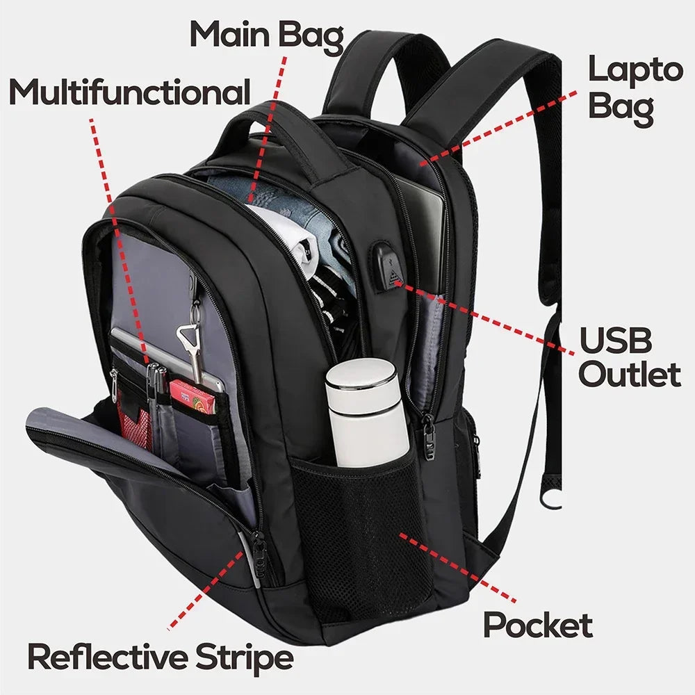 SWISS MILITARY Men Laptop Backpack 17 Inch Fashion Business Backpack School waterproof USB Large Capacity Bag mochilas Back Pack ShopOnlyDeal