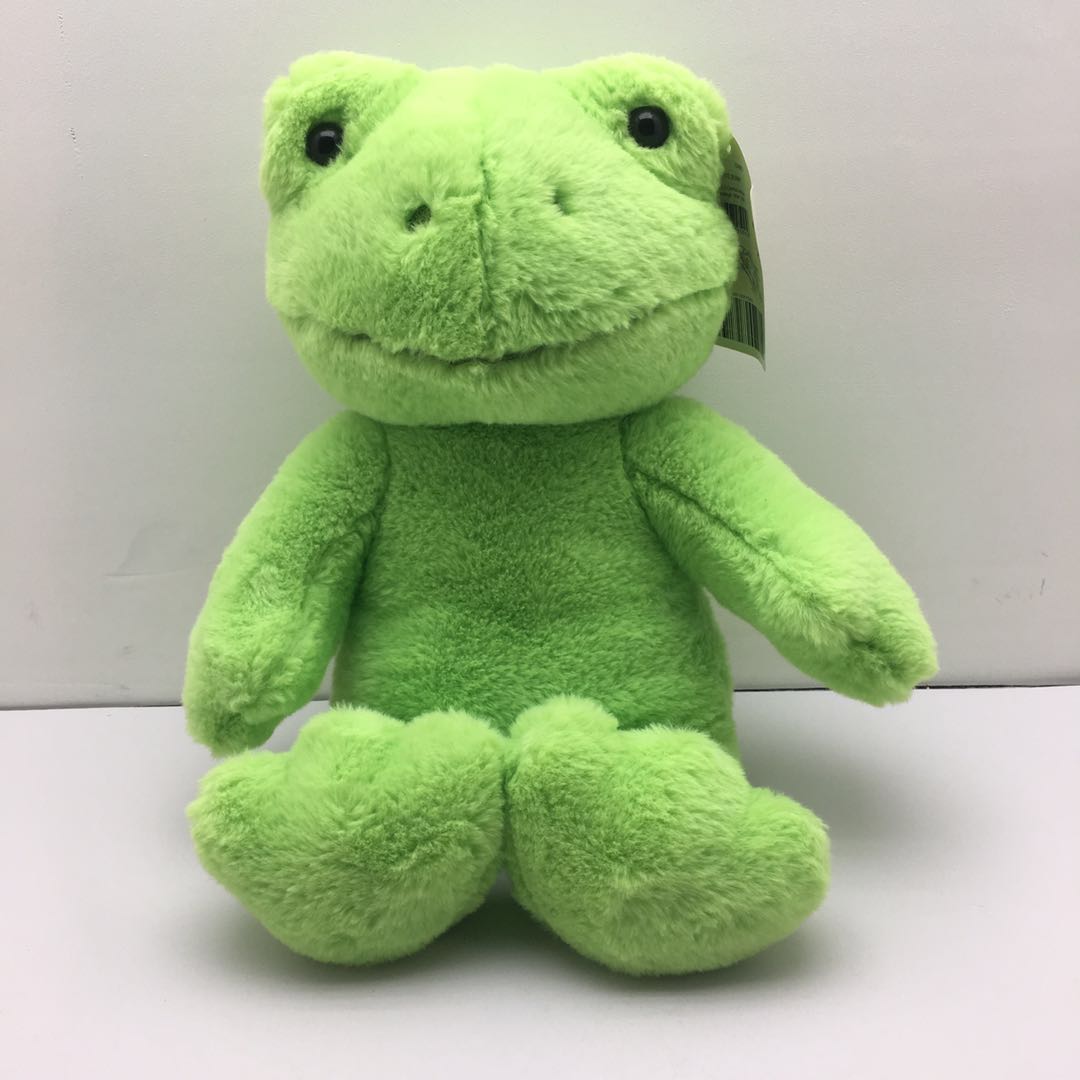 Green Frog Plush Toy 40cm Build A Bear Soft Stuffed Doll Smile Frog Plushie Doll Toy High-Grade Kids Gift Room Decor ShopOnlyDeal