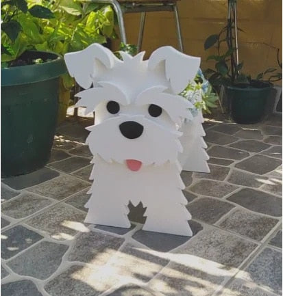 Dog Planter Garden Flower Pot Dog Shape Planter Schnauzer Bulldog Poodle Corgi Yorkshire Vase Pots DIY PVC Flower Planters Garden Home Decor ShopOnlyDeal