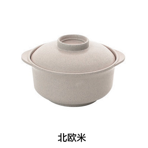 Instant Noodle Bowls with Lids Soup Hot Rice Bowls Japanese Style Students Food Container Healthy Tableware Bowl Tableware ShopOnlyDeal