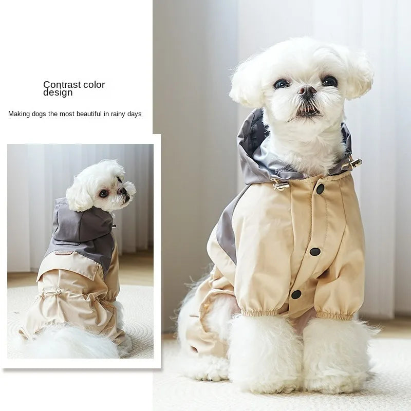 Pet raincoats Small and medium-sized dog clothing Teddy Bears four legged waterproof raincoats Charge coats raincoats Wholesale ShopOnlyDeal