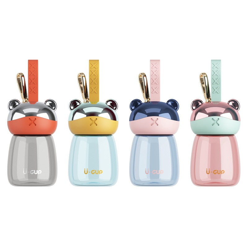 Bear Mini Portable Water Tea Cup Tritan Water Bottle for Kids Cute 150ml  with Rope Leak-proof BPA Free Children Girls Drinkware ShopOnlyDeal